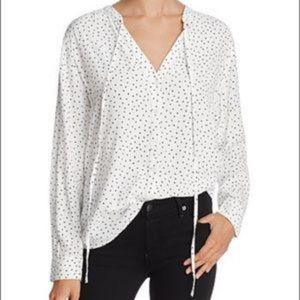 Rails Casey Black Mini Hearts Button Down Top